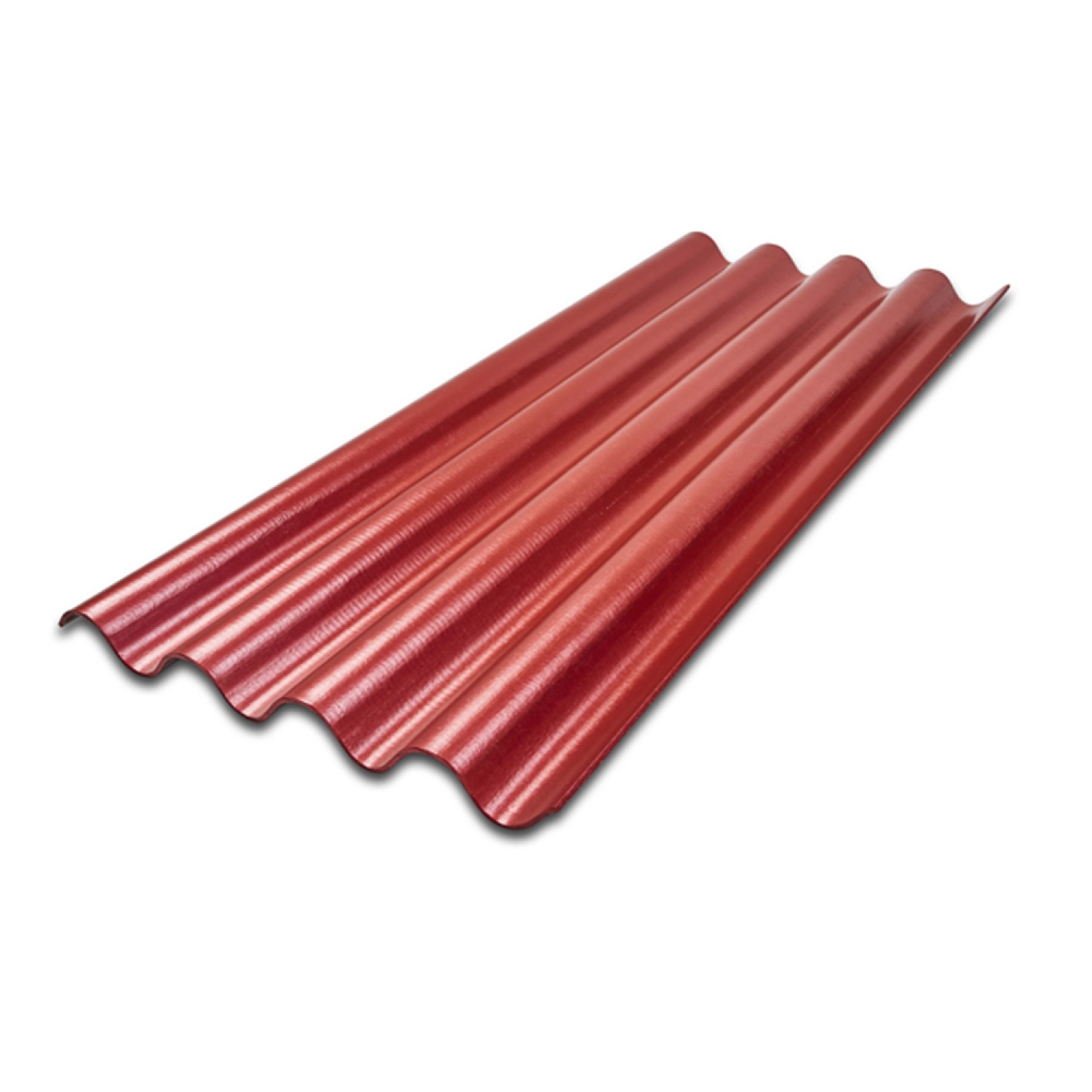 โอฬาร กระเบื้องหลังคา 4ลอน 0.50x50x150 ซม. สีแดงประกายทับทิม