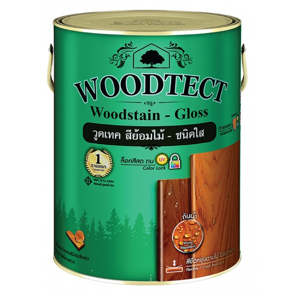 Woodtect วูดเทค วูดสเตน WC-302 ด้าน 1/4กล. สีใส
