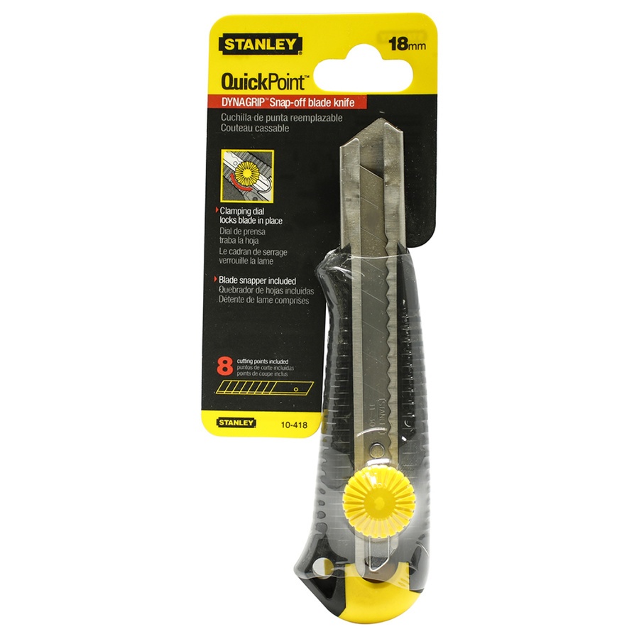 STANLEY คัตเตอร์ Dynagrip 18 มม. แบบใบหักออกได้