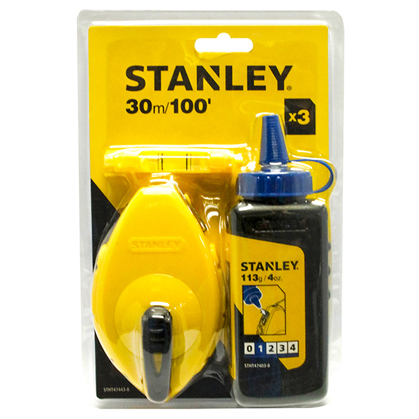 STANLEY บักเต้าตีเส้น พร้อมผงชอล์กสีน้ำเงิน #STHT47443-8