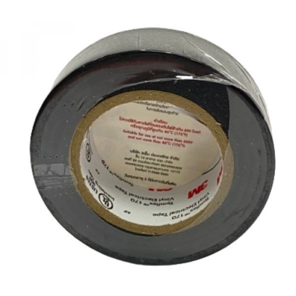 3M เทปพันสายไฟ รุ่น เทมเฟรก 170 ขนาด 19 มม. x 10 เมตร สีดำ