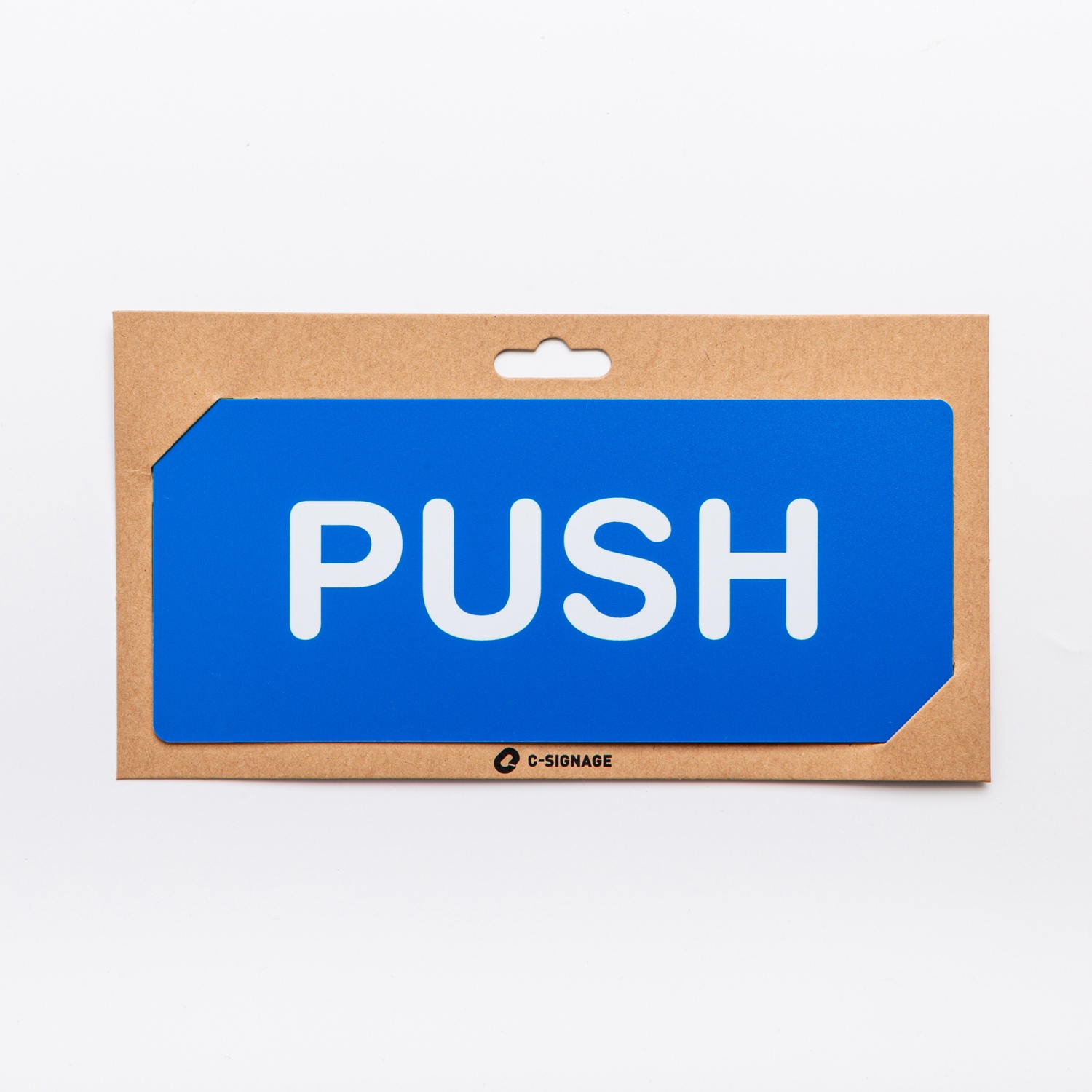 ป้ายพลาสติกติดกระจก PUSH/PULL ขนาด17.5x7.5ซม.