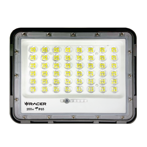 RACER โคมฟลัดไลท์โซลาร์เซลล์ LED 200W IP65 3000K รุ่นอินฟินิต แสงวอร์มไวท์