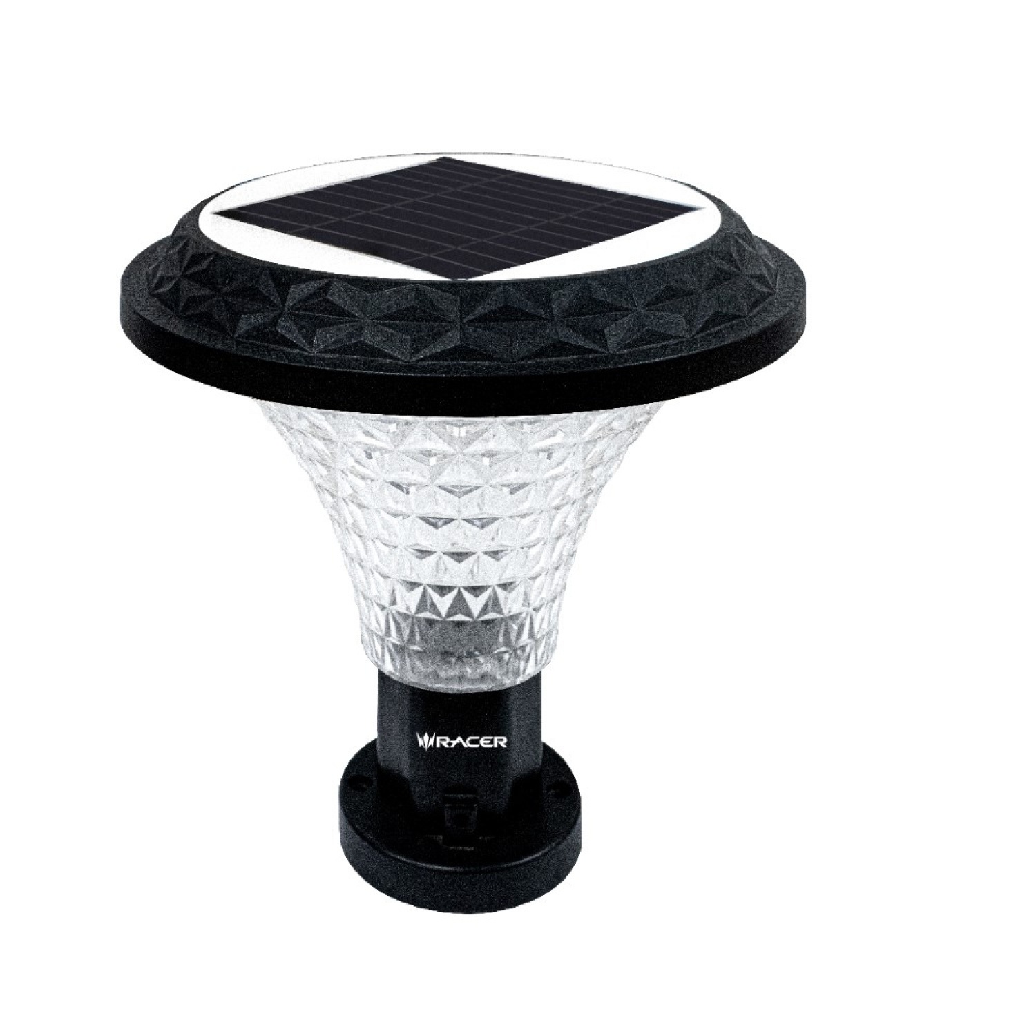 RACER โคมไฟหัวเสาโซลาร์เซลล์ แอลอีดี 40 วัตต์ รุ่น RGB MILANO 3 IP65 3แสง+RGB