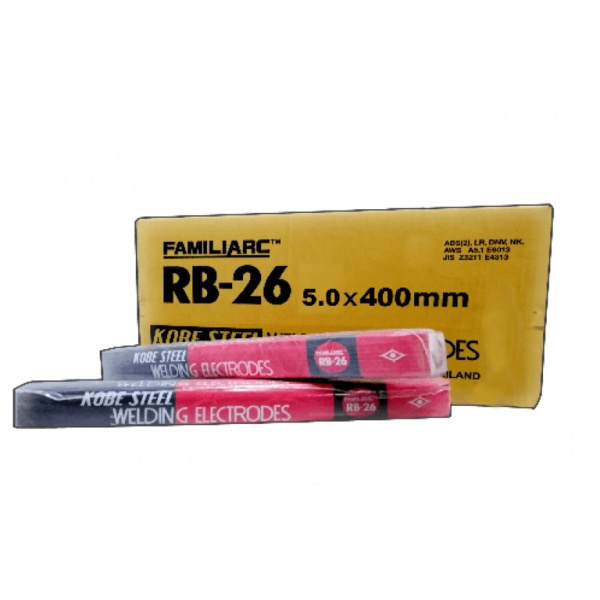 KOBE ลวดเชื่อมเหล็กเหนียวขนาด 5.0X400mm. รุ่น RB-26 E6013