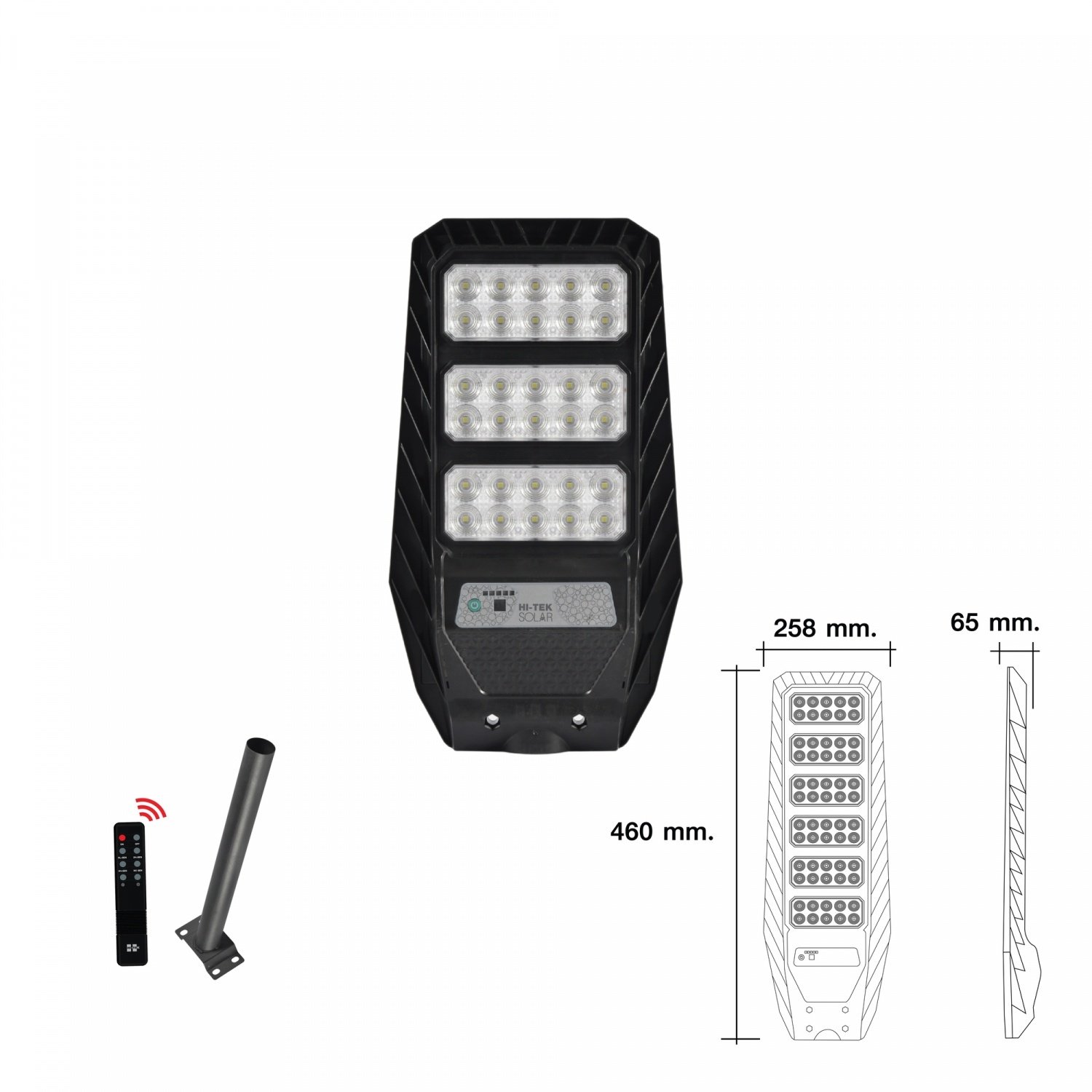 HI-TEK โคมไฟถนนโซล่าLED รุ่น เวก้า X 200W แสงขาว