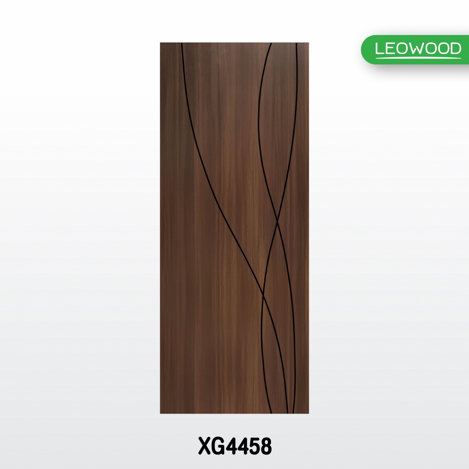 LEOWOOD ประตูไม้เคลือบเมลามีน DoorX Gold  Walnut  ขนาด 3.5x80X200ซม.