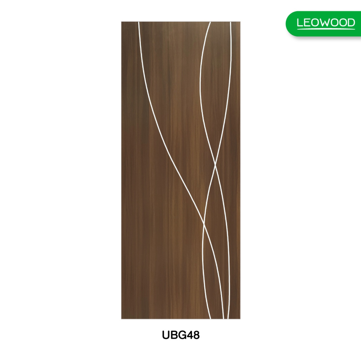 LEOWOOD ประตู UDoor UPVCลาย G4 ขนาด 80x200 ซ.ม  สี Black Teak