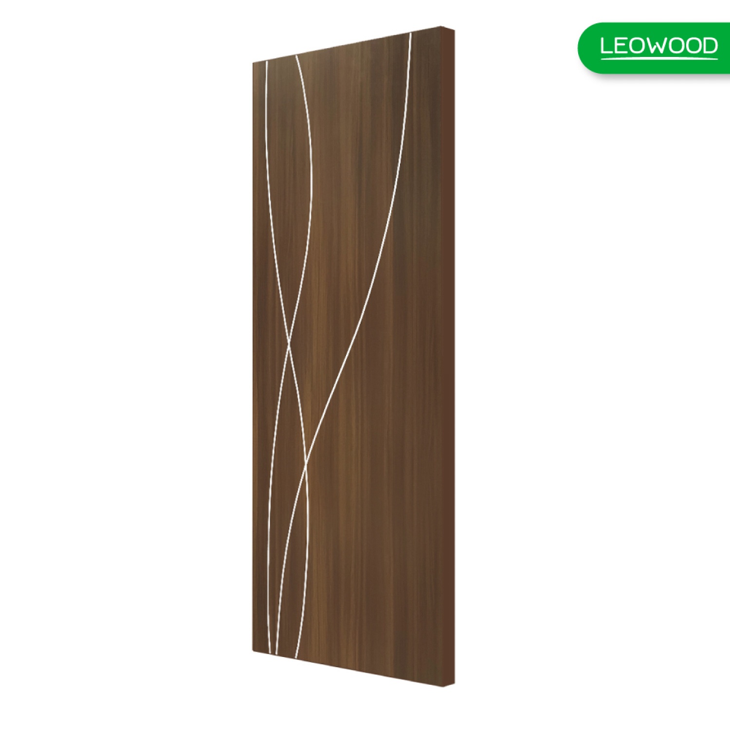 LEOWOOD ประตู UDoor UPVCลาย G4 ขนาด 80x200 ซ.ม  สี Black Teak
