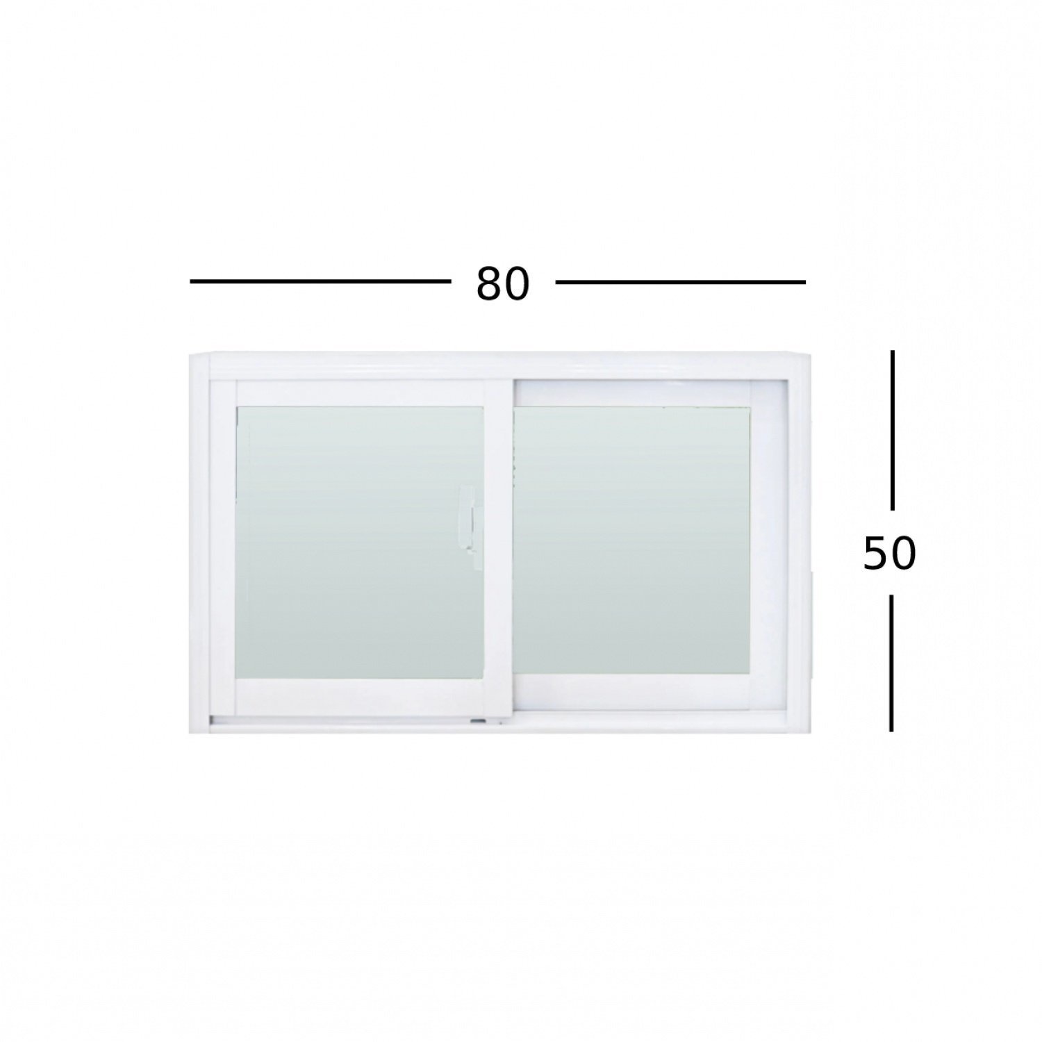 TRUSTAND (ENZO) หน้าต่างอะลูมิเนียม บานเลื่อน SS EZ-SS0805-W 80x50ซม. สีขาว พร้อมมุ้ง