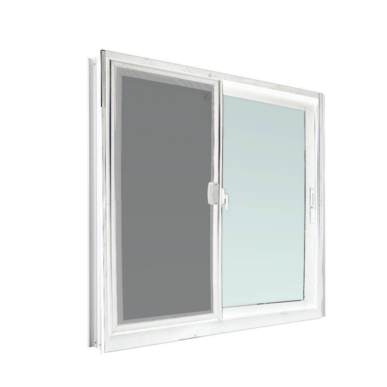 TRUSTAND หน้าต่างอะลูมิเนียม บานเลื่อน SS EZ-SS1011-W 100x110ซม. สีขาว พร้อมมุ้งลวด