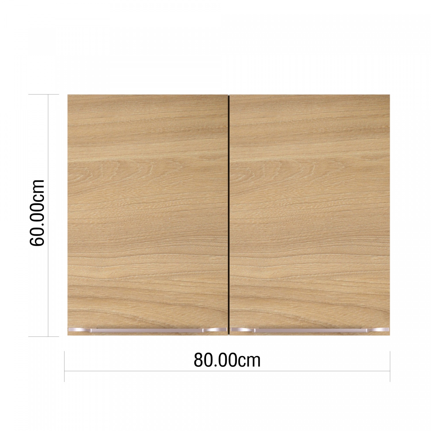 KITZCHO ตู้แขวนบานเปิดคู่ KEM-LUR-W-FT-6080X-HO สีฮันนี่โอ๊ค