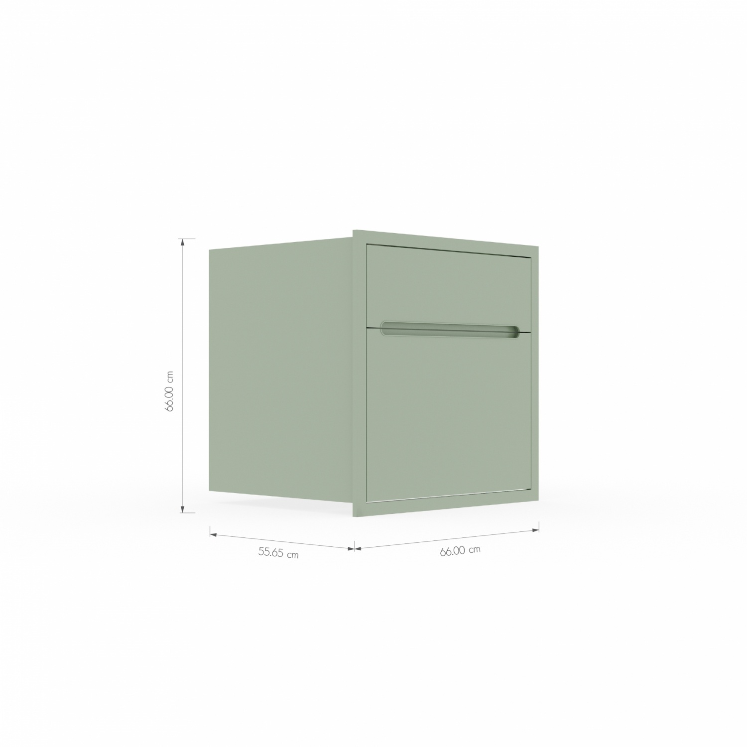 KITZCHO ตู้ลิ้นชัก2ชั้นเคาน์เตอร์ปูน6060 KENCUHSS26060XLE สีลีฟ