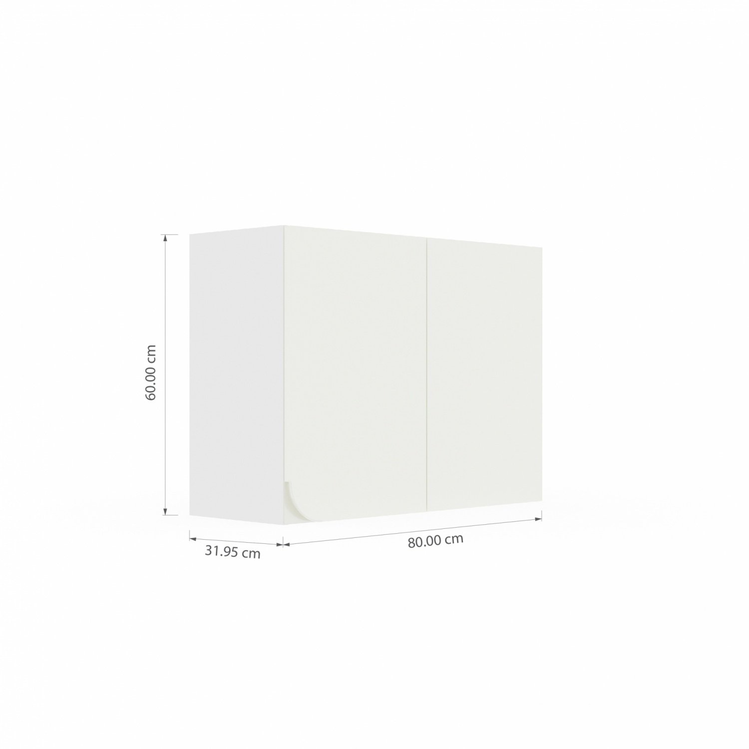 KITZCHO ตู้แขวนเข้ามุมซ้ายบานทึบตรง6080 KENCURWCF6080LDI สีไดมอนด์