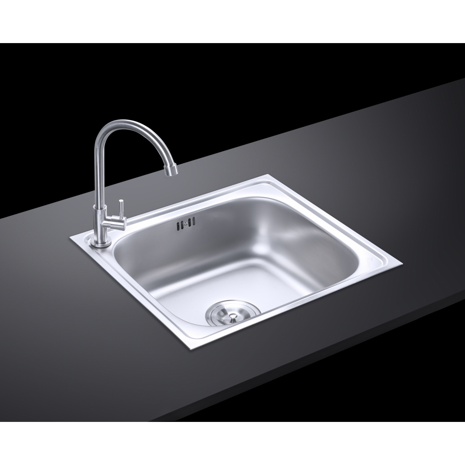 MEX MESTER อ่างล้างจาน 1 หลุม ไม่มีที่พัก รุ่น DSX48-NC ขนาด 48x43.5 ซม.สีสเตนเลส