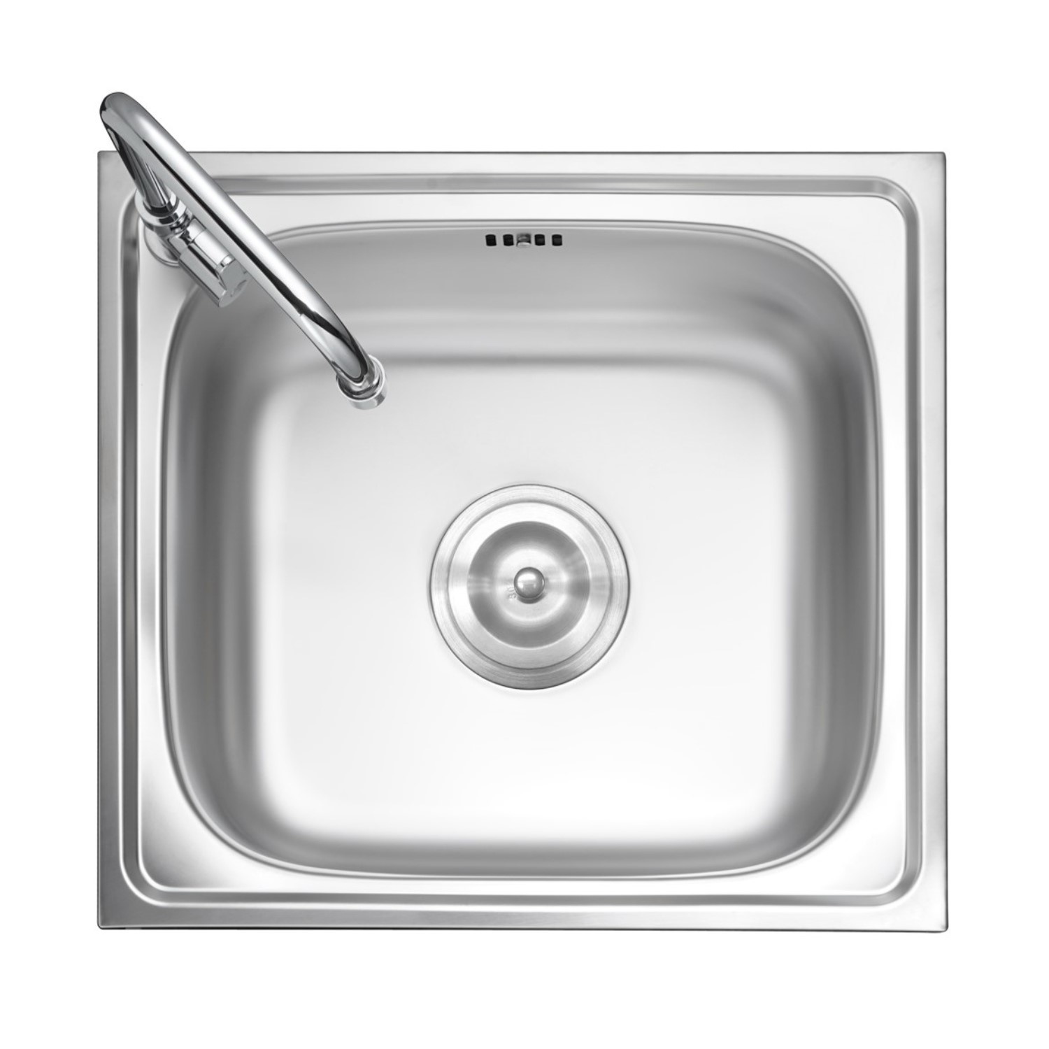MEX MESTER อ่างล้างจาน 1 หลุม ไม่มีที่พัก รุ่น DSX48-NC ขนาด 48x43.5 ซม.สีสเตนเลส