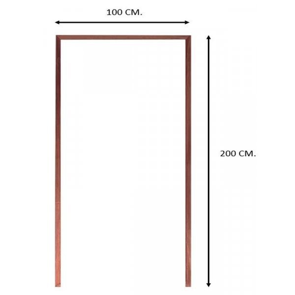 WINDOORS วงกบประตูไม้เต็งแดงจ๊อยท์ รุ่น Com1  ขนาด100x200ซม.