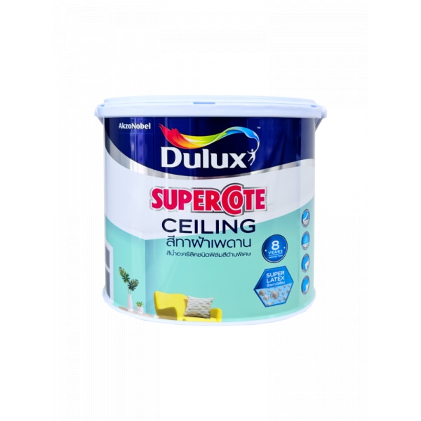 Dulux ซูเปอร์โคท สีทาฝ้า 3L #110 สีขาว New