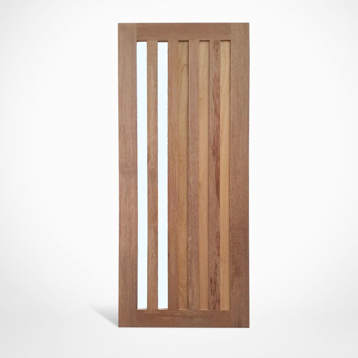 MAZTERDOOR ประตูไม้เนื้อแข็ง + กระจกใส  รุ่น MD60-09 ขนาด 90x220 cm.