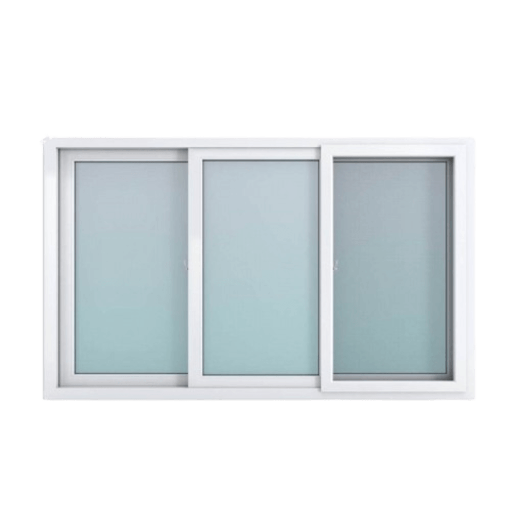 HOFFEN หน้าต่างไวนิล บานเลื่อน SFS W4 180x110ซม. สีขาว พร้อมมุ้ง
