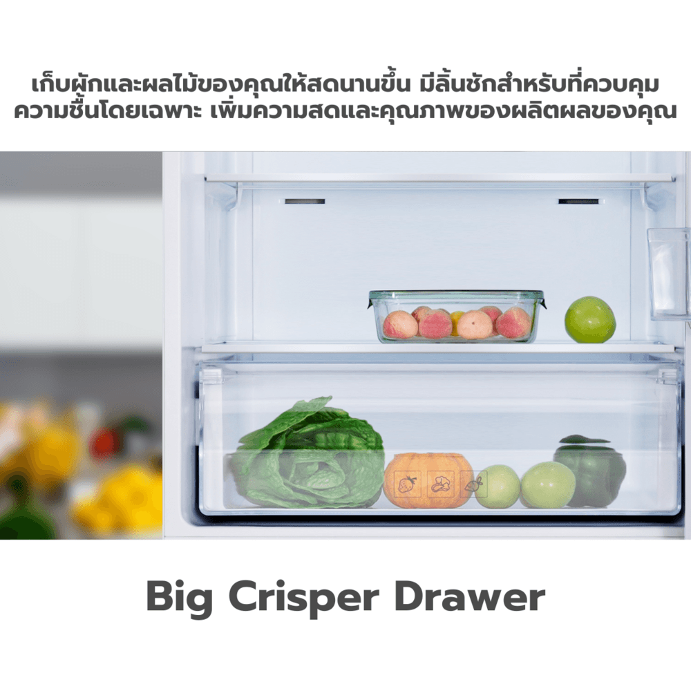 TCL ตู้เย็น 2 ประตู ขนาด 7.2 คิว รุ่น F207TMG สีเงิน