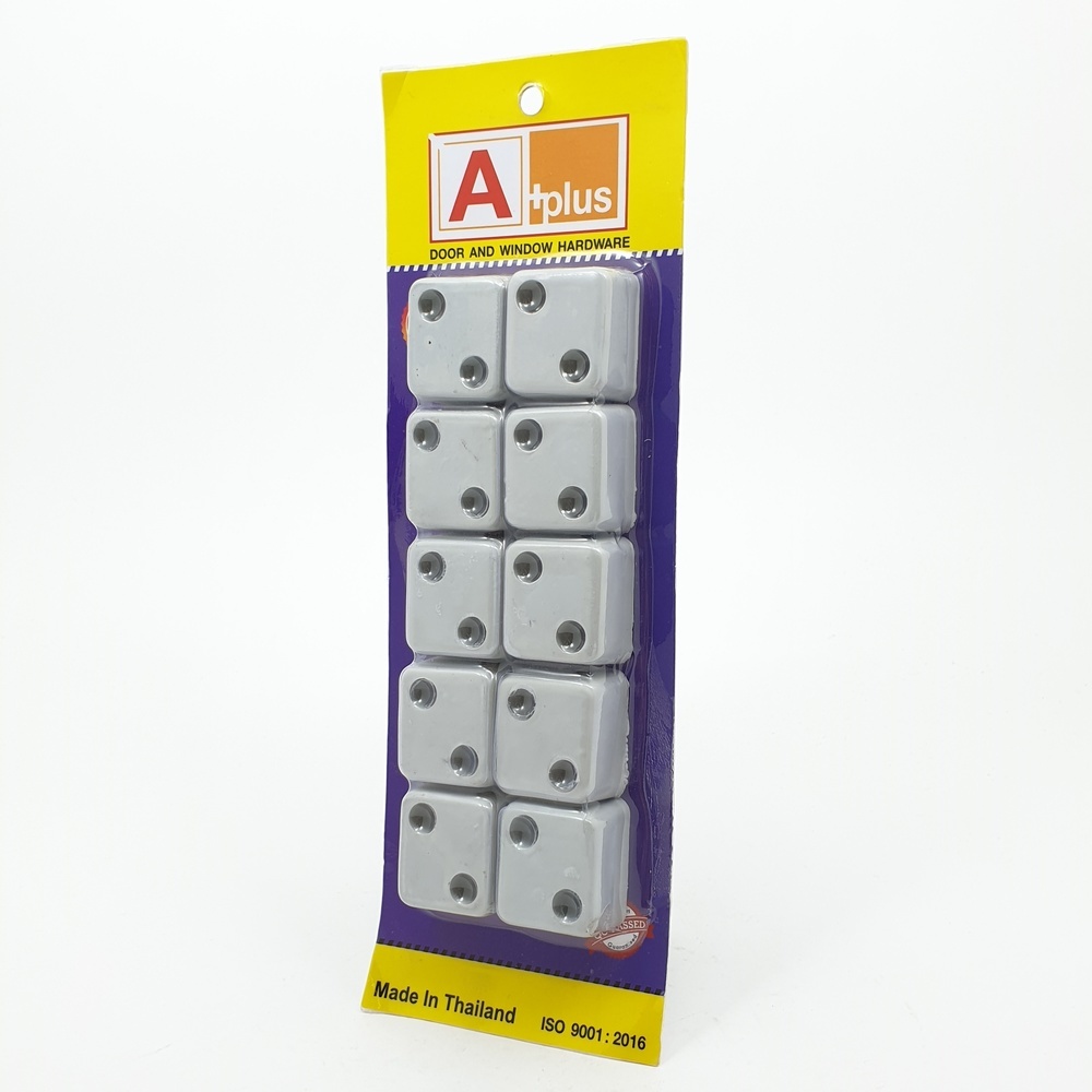 A-PLUS ยางกันชนเหลี่ยม (แพ็ค 10ชิ้น) สีขาว