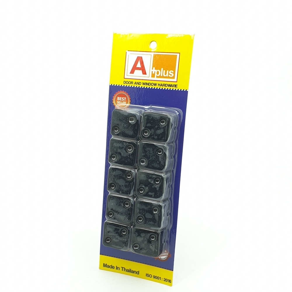 A-PLUS ยางกันชนเหลี่ยม (แพ็ค 10ชิ้น) สีดำ