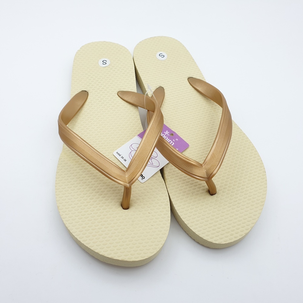 Primo รองเท้าแตะยางพารา  เบอร์ 35-36 รุ่น LR004 สีครีม