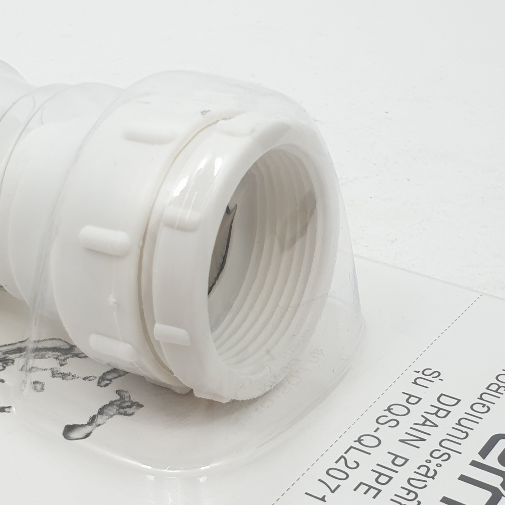 Verno ท่อย่นน้ำทิ้งแบบยืดหดได้ พลาสติกกันกลิ่นรุ่น  PQS-QL2071 ขนาด 4x80x3.2ซม. สีขาว
