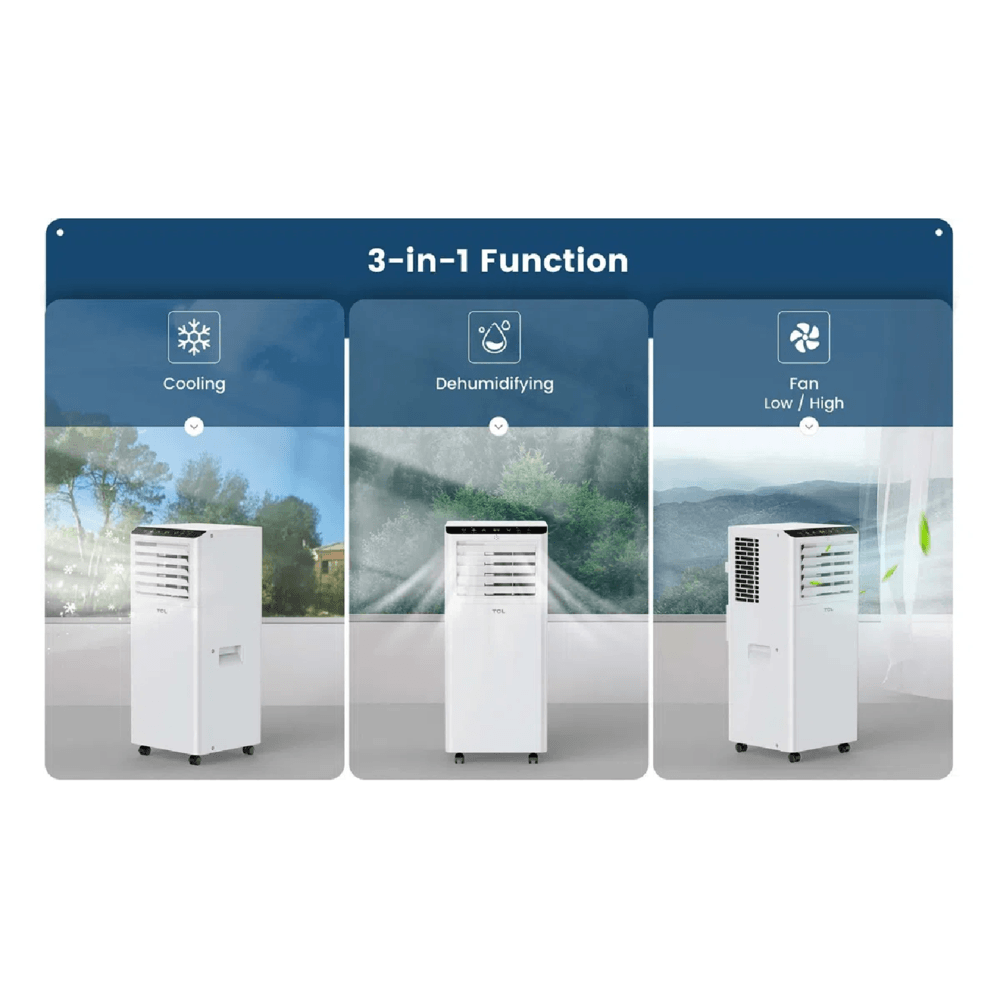 TCL เครื่องปรับอากาศเคลื่อนที่ 11000 BTU รุ่น TAC-11CPA/PSL2 สีขาว
