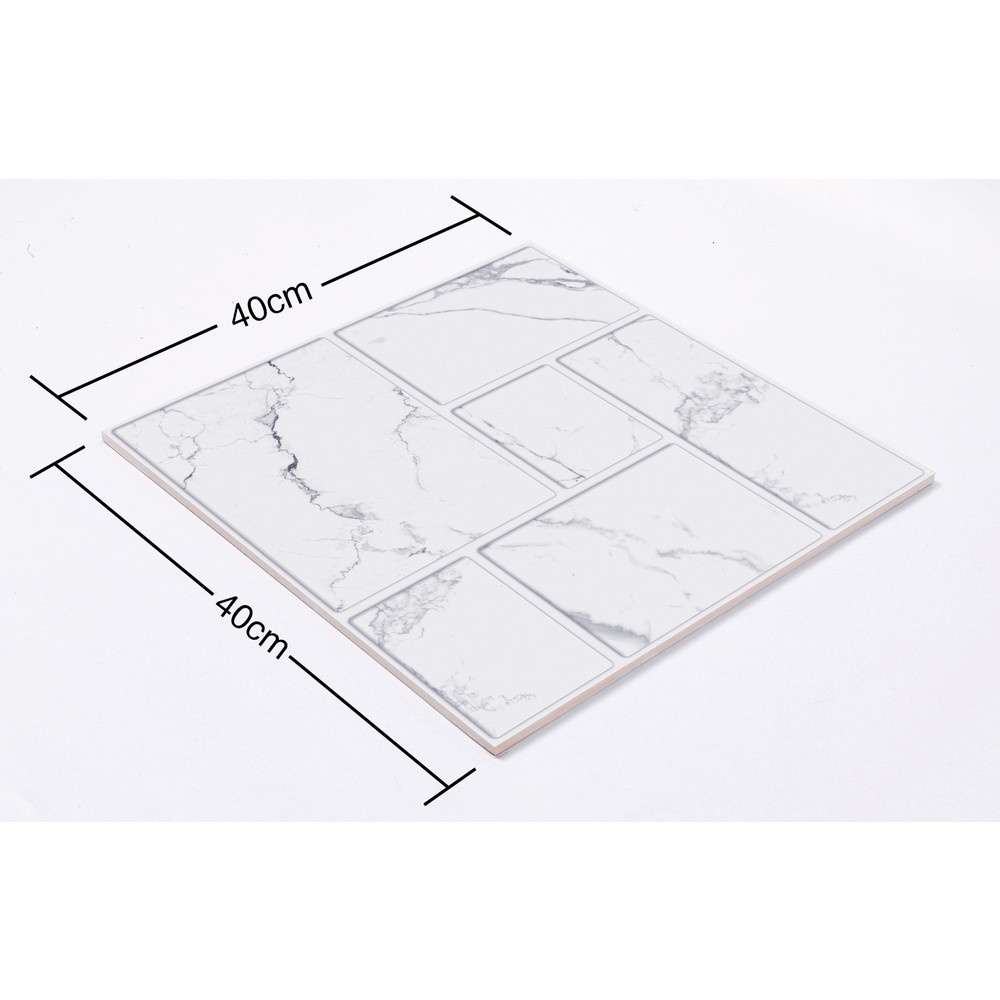 Marbella กระเบื้องเซรามิคปูพื้น 40X40 ซม. รุ่น ไวท์ลาย TA0609 Matt mold (12P)