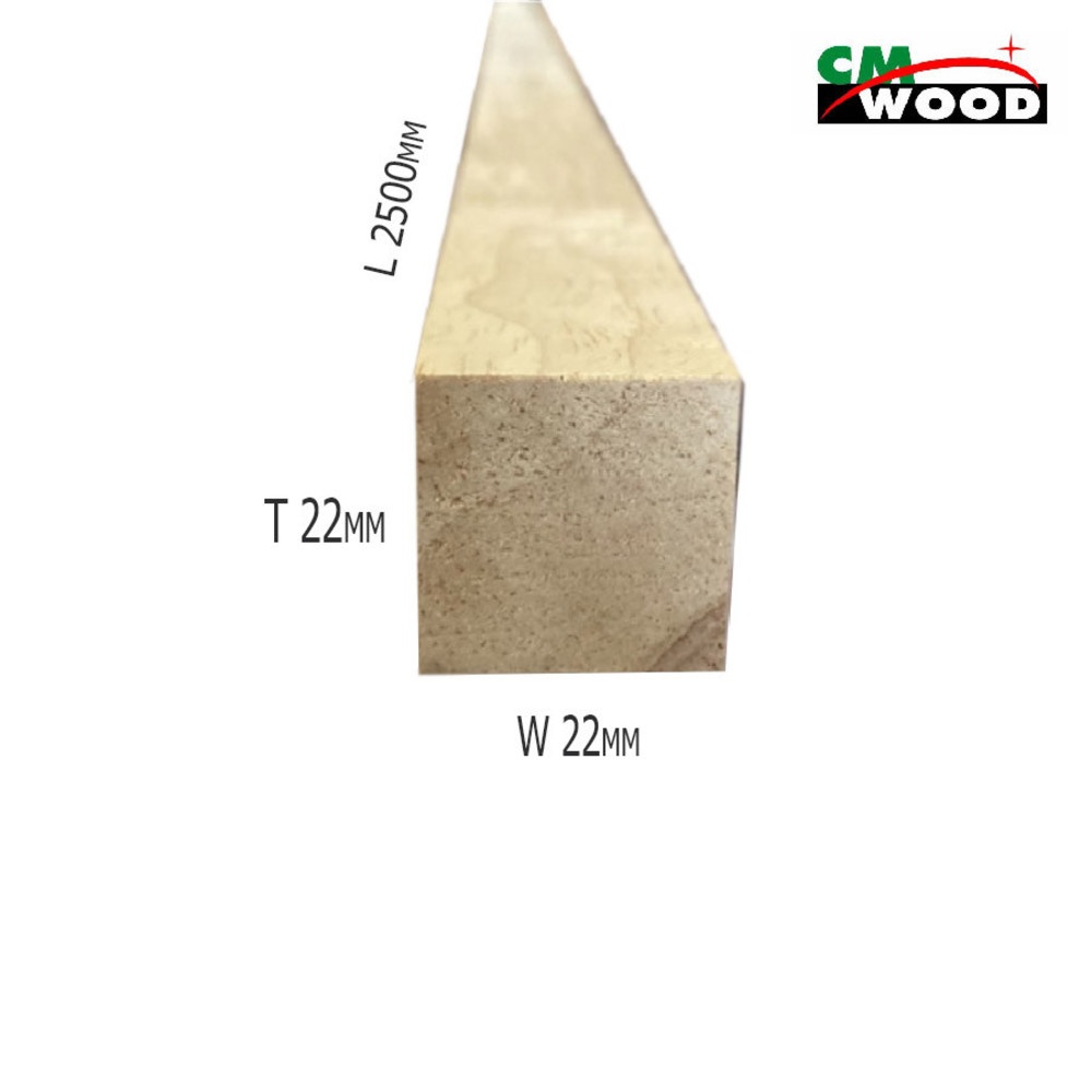 CM WOOD ไม้โครง ไม้ยางพาราจ้อยส์ (1x10) 22x22x2500มม.
