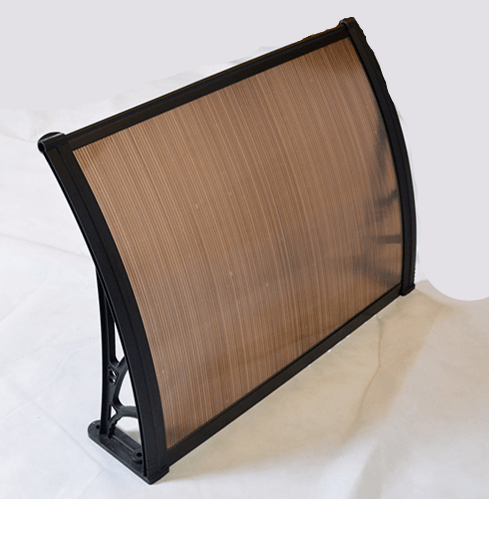 WELLINGTAN ชุดกันสาดโพลีคาร์บอเนต NWT10-1 ขนาด 100x150 ซม. 6มม. สีชา