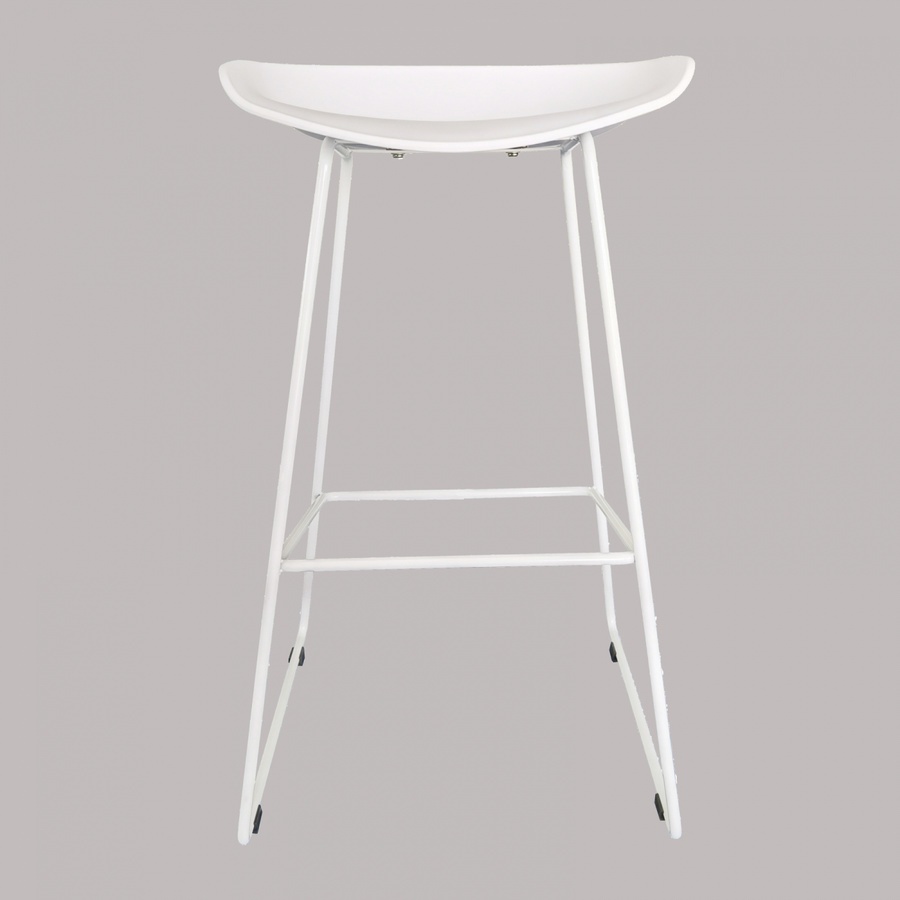  PULITO สตูลสูงขาเหล็ก รุ่น DT1280WH ขนาด 47x48.5x80 ซม. สีขาว