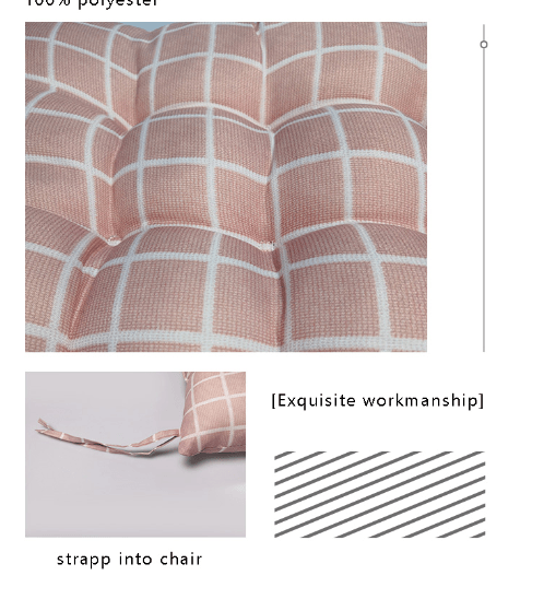 COZY เบาะรองนั่งสี่เหลี่ยม ขนาด 40×40×5ซม. รุ่น CX03 สีชมพู