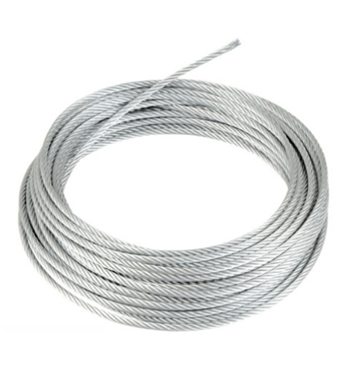 ลวดสลิงสแตนเลส หุ้ม  PVC ใส ขนาด 4.0 มิล  7x7  ยาว 30 เมตร