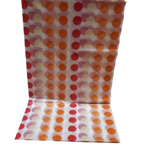 Primo ผ้าม่านห้องน้ำ PEVA ลายกราฟฟิก รุ่น DF027 ขนาด 180x180 ซม. สีส้ม