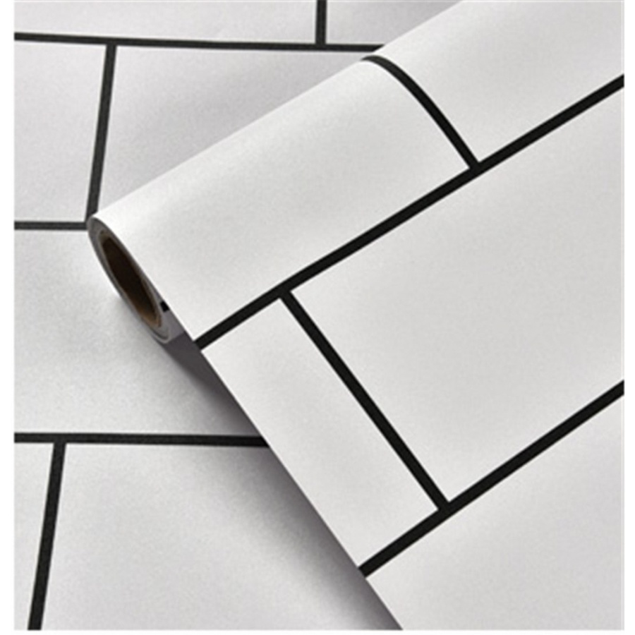 TAPIO วอลเปเปอร์แบบมีกาว 45x1000ซม. ลาย Brick BYD020 สีขาว