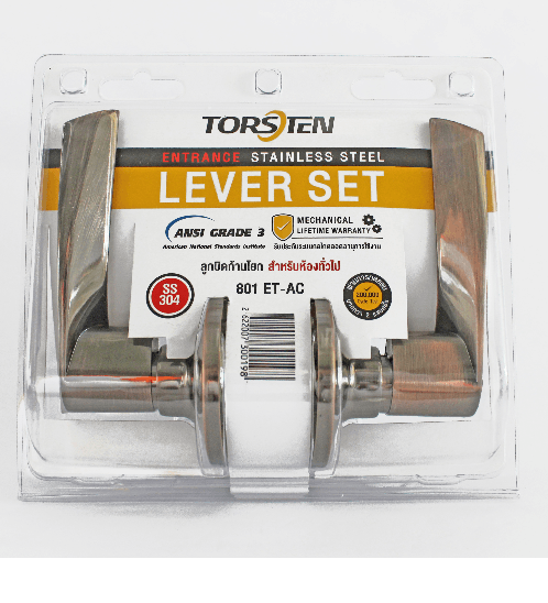 TORSTEN มือจับก้านโยกห้องทั่วไป รุ่น 801 ET-AC สีทองแดงรมดำ