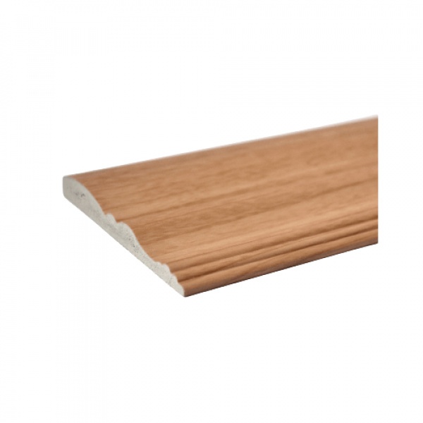 GREAT WOOD ไม้มอบ PVC  FCM-0833E (CH01) 83X10x2700มม. สีสัก
