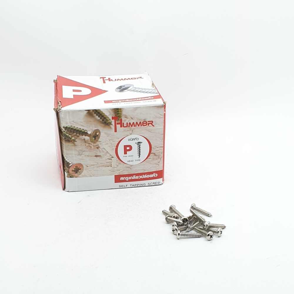 HUMMER สกรูเกลียวปล่อยหัว P-HM1010 ขนาด 10x1" (1000ตัว/กล่อง)