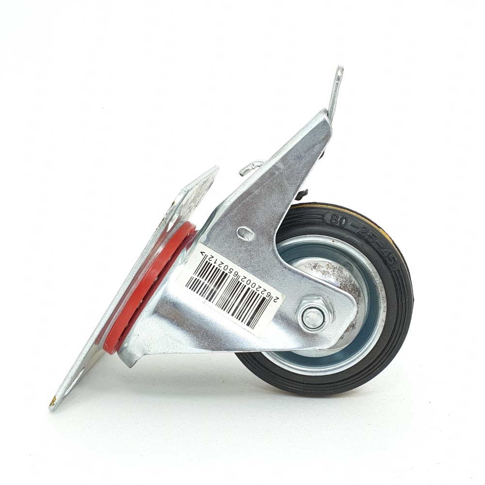 KAMPER ล้อยางแป้น มีเบรค 3นิ้ว (75มม) รุ่น 1013075