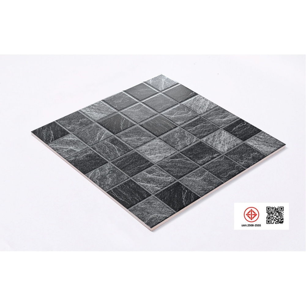 Marbella กระเบื้องเซรามิคปูพื้น 40X40 ซม. รุ่น แบล็ค แชท CZYM34515 Matt sugar (12P)