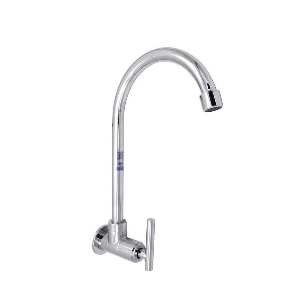 DONMARK ก๊อกซิงค์ออกจากผนังก้านปัด รุ่นใหญ่ งวงตัว  รุ่น U MC401-12 ขนาด  สีโครเมี่ยม