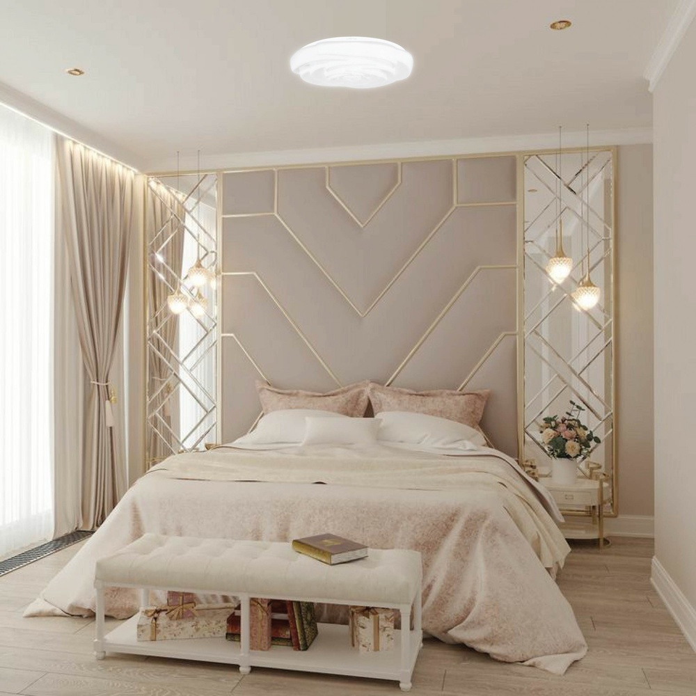 LAMPTAN โคมไฟเพดาน LED 50W รุ่น CAMELLIA ปรับได้ 3 แสง
