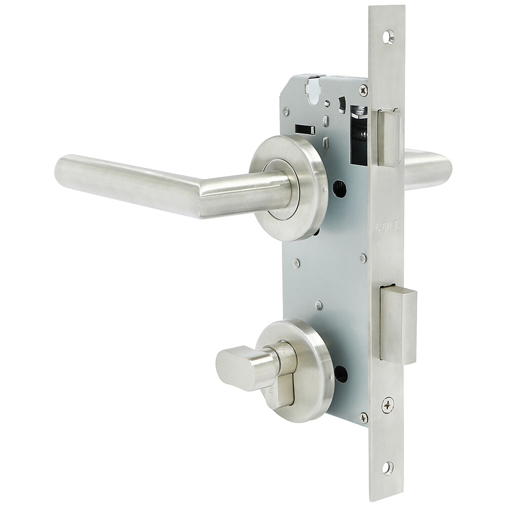COLT ชุดมือจับก้านโยกห้องทั่วไป ระบบมอร์ทิสล็อกสเตนเลส-304 รุ่น S02-103SB+WEN1(ET)-K01 45x85 SS(R+L) สีสเตนเลส