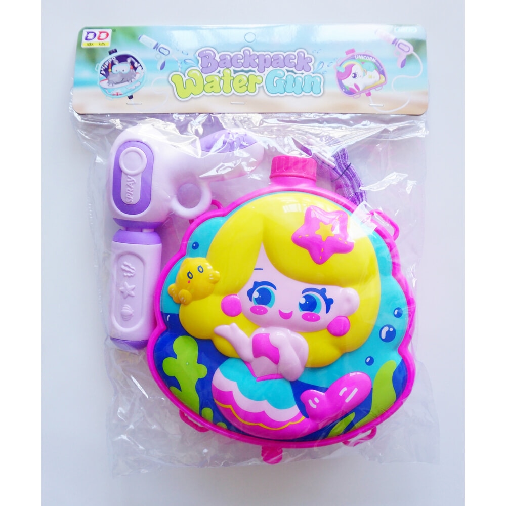TOYS ของเล่นปืนฉีดน้ำนางเงือกแบบกระเป๋าสะพาย รุ่น1060-56 ขนาด23x26.5x7.5ซม.