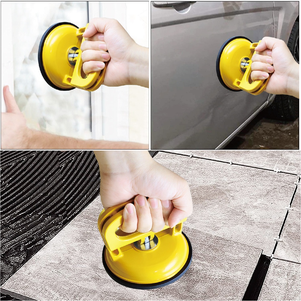 HUMMER ตัวดูดกระจกอะลูมิเนียม 1 ขา รุ่น JCH003 สีเหลือง