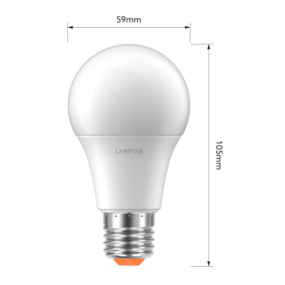 LAMPTAN หลอดไฟ LED BULB E27 10W รุ่น SHINE แสงเดย์ไลท์
