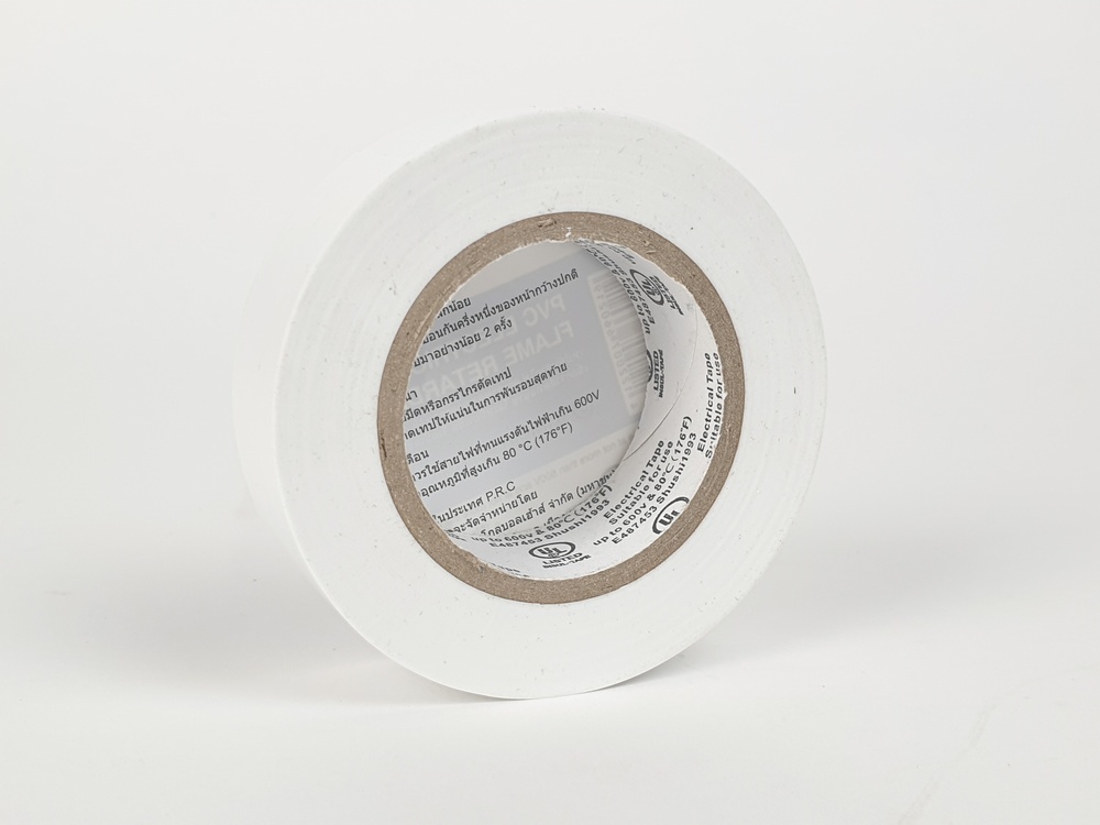 SHUSHI เทปพันสายไฟทั่วไป ¾” 0.18mm ยาว 10m รุ่น SS1993-102 white